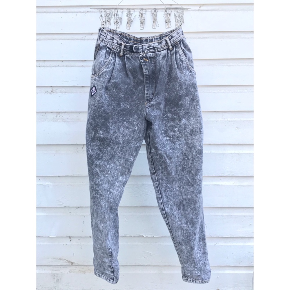 Vintage 80’s AJ’s black sandblasted jeans